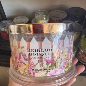 HomeWorx Heirloom Bouquet Scented Candle - Pink Floral